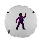 Emoji Dancing Man Standard 15  Premium Flano Round Cushion 