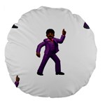 Emoji Dancing Man Large 18  Premium Flano Round Cushion 