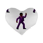 Emoji Dancing Man Standard 16  Premium Flano Heart Shape Cushion 