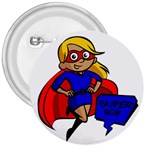 blonde super mom 3  Button