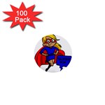 blonde super mom 1  Mini Button (100 pack) 