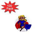 blonde super mom 1  Mini Magnet (100 pack) 