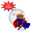 blonde super mom 1.75  Button (10 pack) 