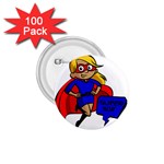 blonde super mom 1.75  Button (100 pack) 