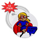 blonde super mom 2.25  Button (10 pack)