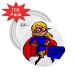 blonde super mom 2.25  Button (100 pack)