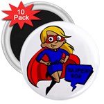 blonde super mom 3  Magnet (10 pack)