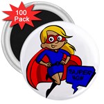 blonde super mom 3  Magnet (100 pack)