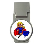 blonde super mom Money Clip (Round)