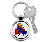 blonde super mom Key Chain (Round)