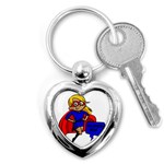 blonde super mom Key Chain (Heart)