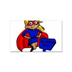 blonde super mom Sticker (Rectangular)