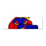 blonde super mom Sticker (Bumper)