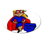 blonde super mom Magnet (Oval)