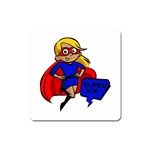 blonde super mom Magnet (Square)