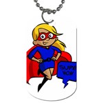 blonde super mom Dog Tag (One Side)