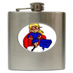 blonde super mom Hip Flask (6 oz)