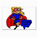 blonde super mom Postcard 4 x 6  (Pkg of 10)