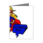 blonde super mom Mini Greeting Card