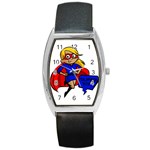 blonde super mom Barrel Style Metal Watch