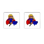 blonde super mom Cufflinks (Square)