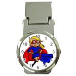 blonde super mom Money Clip Watch