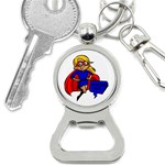 blonde super mom Bottle Opener Key Chain