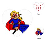 blonde super mom Playing Cards (Heart)