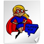 blonde super mom Canvas 8  x 10 