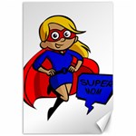 blonde super mom Canvas 12  x 18 