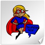 blonde super mom Canvas 16  x 16 