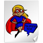 blonde super mom Canvas 16  x 20 