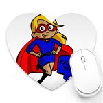 blonde super mom Heart Mousepad