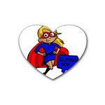 blonde super mom Rubber Coaster (Heart)