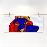 blonde super mom Hand Towel