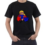 blonde super mom Men s T-Shirt (Black)