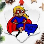 blonde super mom Ornament (Snowflake)