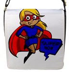 blonde super mom Flap Closure Messenger Bag (S)