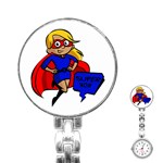 blonde super mom Stainless Steel Nurses Watch