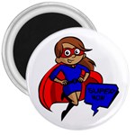 Brunette Super Mom 3  Magnet