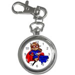 Brunette Super Mom Key Chain Watch