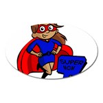 Brunette Super Mom Magnet (Oval)