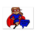 Brunette Super Mom Sticker A4 (10 pack)