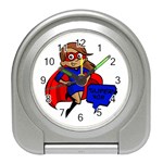 Brunette Super Mom Travel Alarm Clock