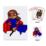 Brunette Super Mom Playing Cards Single Design