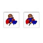 Brunette Super Mom Cufflinks (Square)