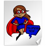 Brunette Super Mom Canvas 8  x 10 