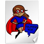 Brunette Super Mom Canvas 12  x 16 