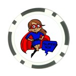 Brunette Super Mom Poker Chip Card Guard