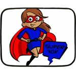 Brunette Super Mom Fleece Blanket (Mini)